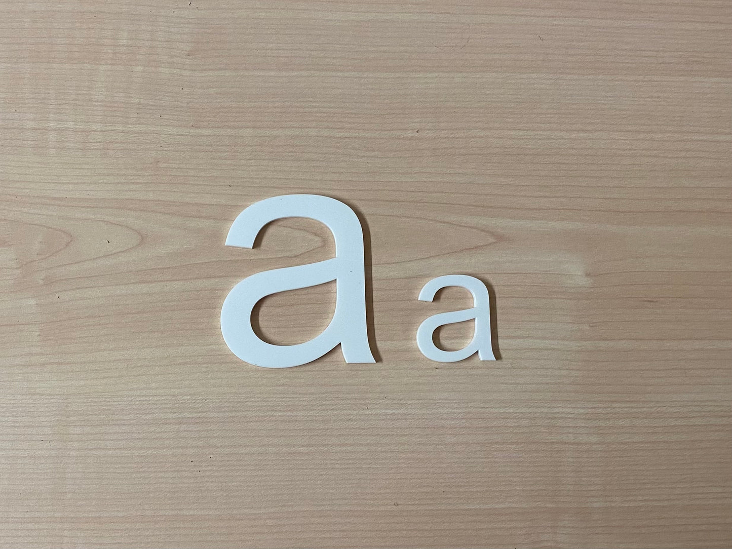 Acrylic Letter Laser Cut From 3mm White Lowercase