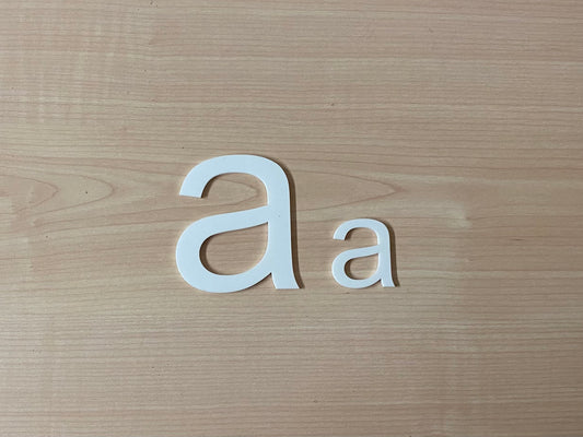 Acrylic Letter Laser Cut From 3mm White Lowercase
