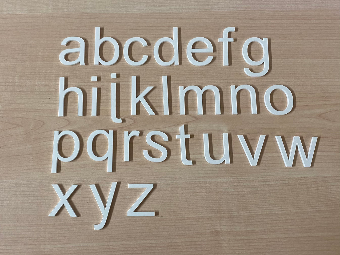 Acrylic Letter Laser Cut From 3mm White Lowercase